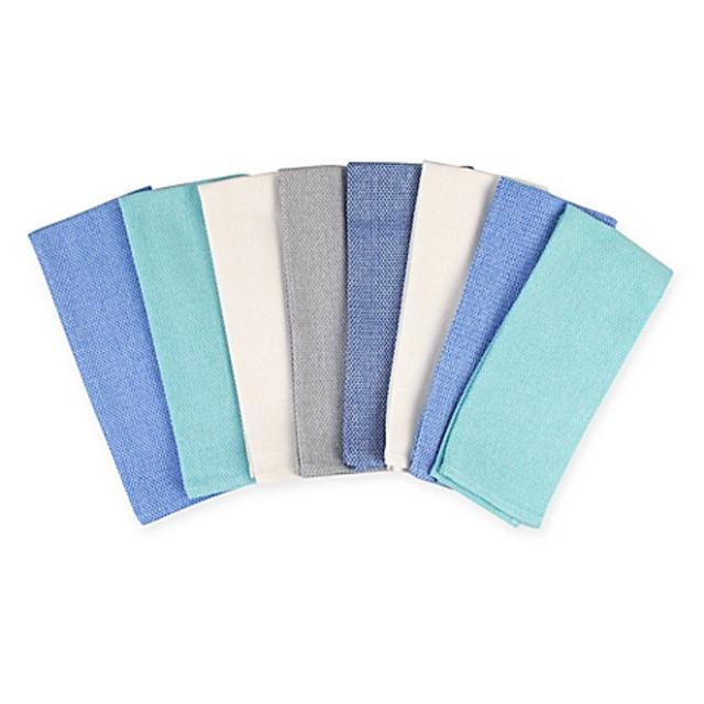 Cotton Kitchen Towels Pack of 8 in Blue