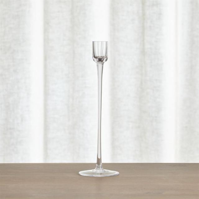 London Glass  Medium Taper Candle Holder