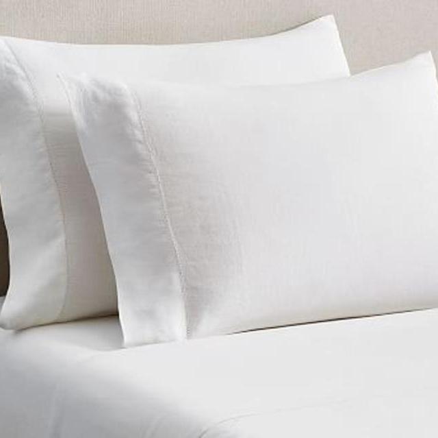 Belgian Flax Linen Sheet Set, Queen, Ivory
