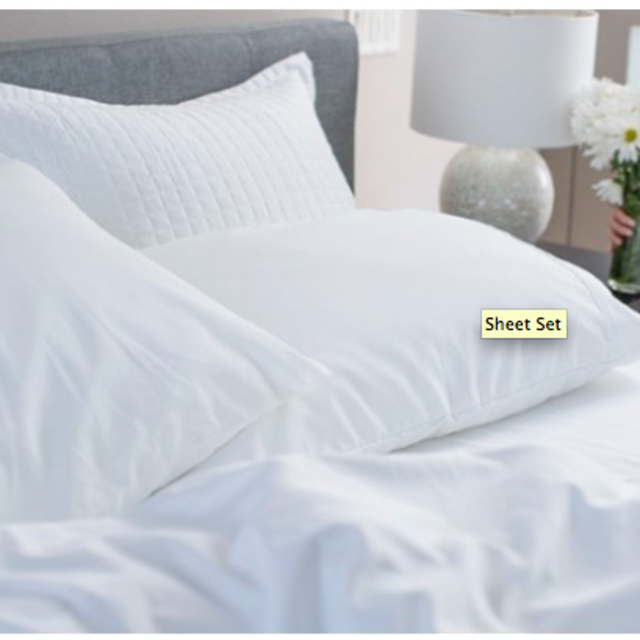 Queen White Sheet Set