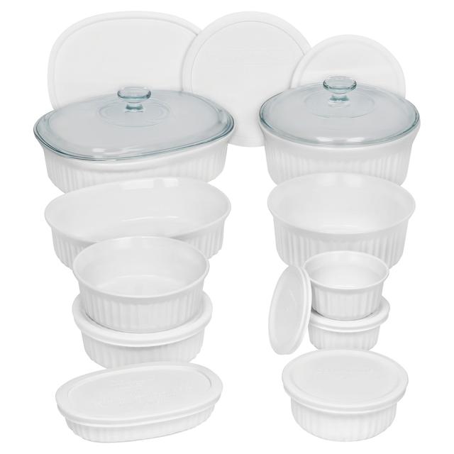 CorningWare 20-Piece French Server Set, White