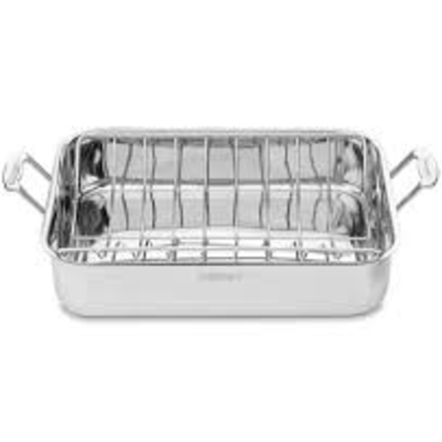 Cuisinart MultiClad Pro Stainless 16-Inch Rectangular Roaster with Rack