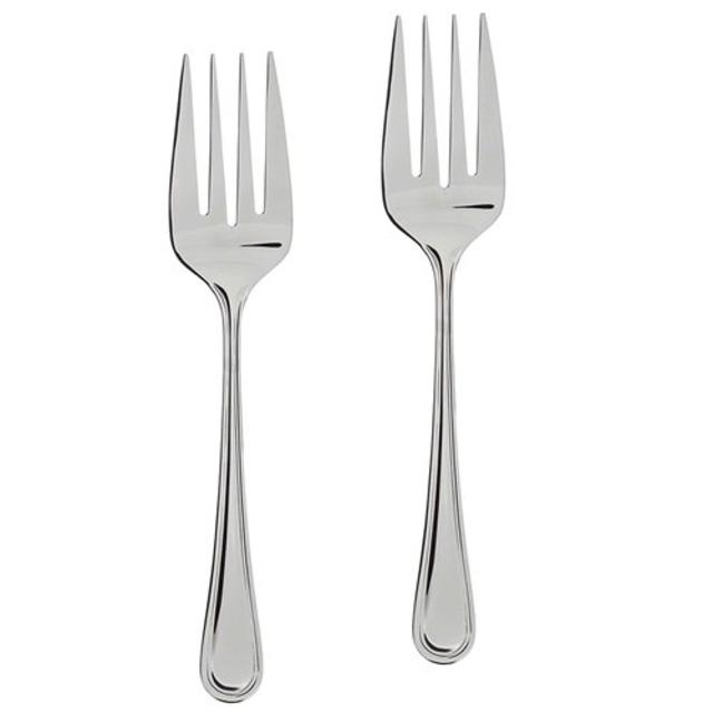 Set of Two Stainless Steel Serving Forks