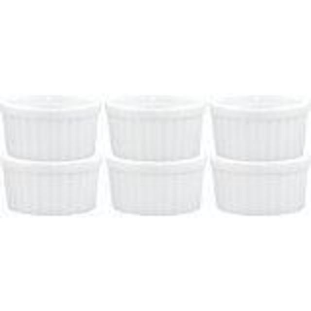 Set of 6 HIC Porcelain Souffle, 8-ounce