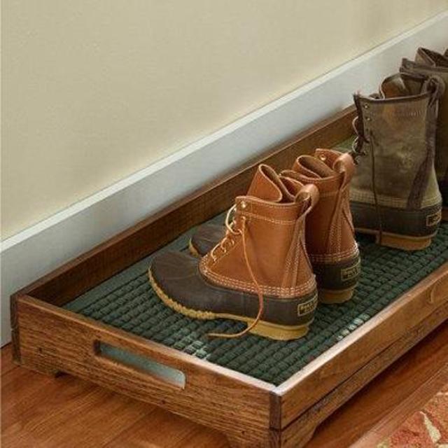 Rustic Wooden Boot Tray