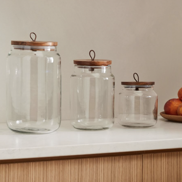 Set of 3 Canyon Glass Canisters