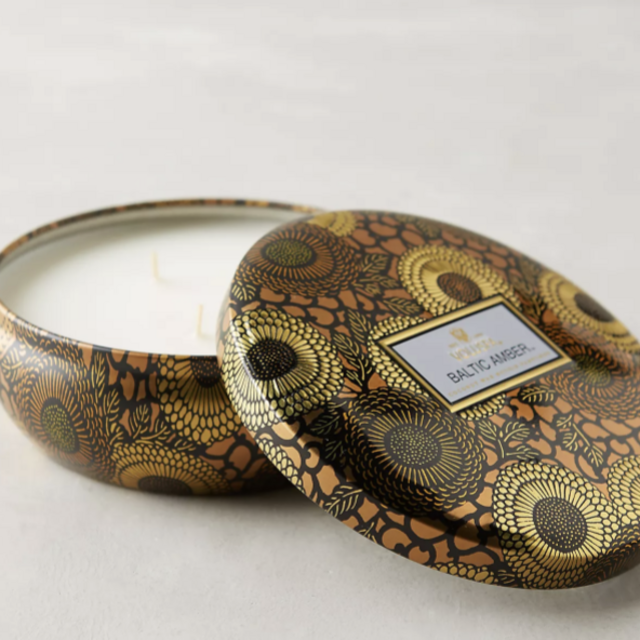 Voluspa Limited Edition Japonica Candle Tin in Baltic Amber scent
