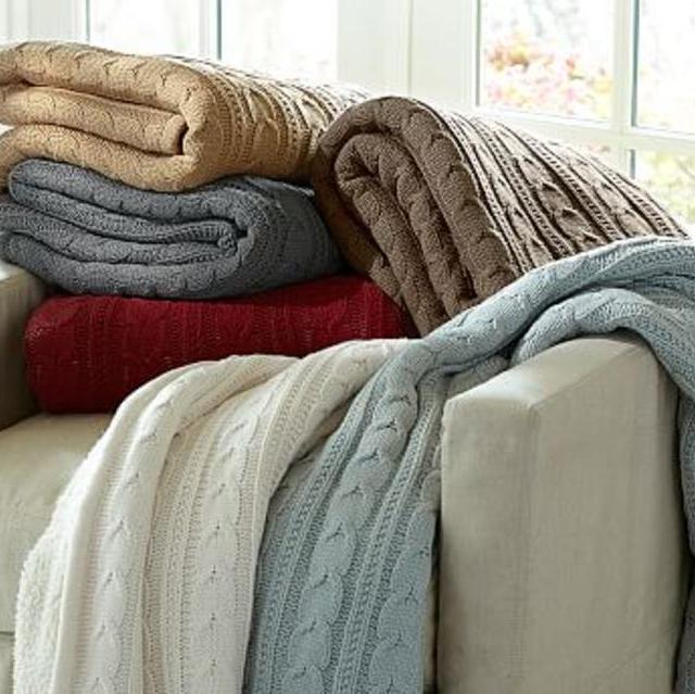 Cozy Cable Knit Throw