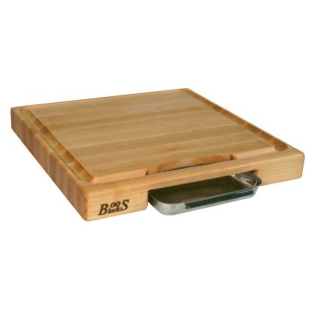 John Boos & Co.® Maple Edge-Grain Newton Prep Master Cutting Board, 24" x 18" x 2¼"