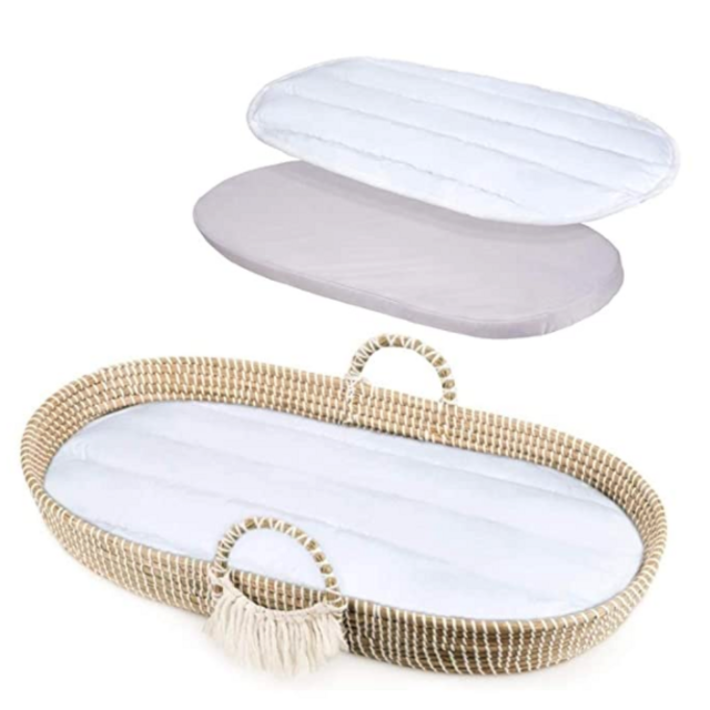 Changing Basket With Thick Diaper Changing Pad