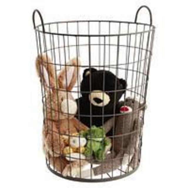 Iron Toy Storage Barrel with Handles