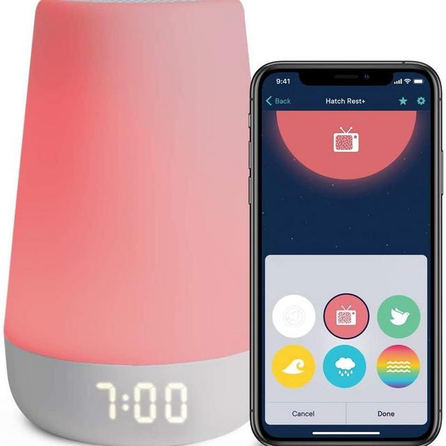 Hatch Rest+ Baby Sound Machine, Night Light, Time-to-Rise Plus Audio Monitor, White Noise Soother, Toddler Sleep Trainer, Kids Alarm Clock, Nightlight