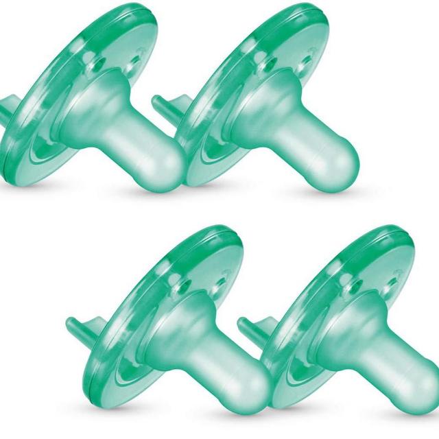 Philips Avent Soothie Pacifier, Green, 0-3 Months, 4 Pack