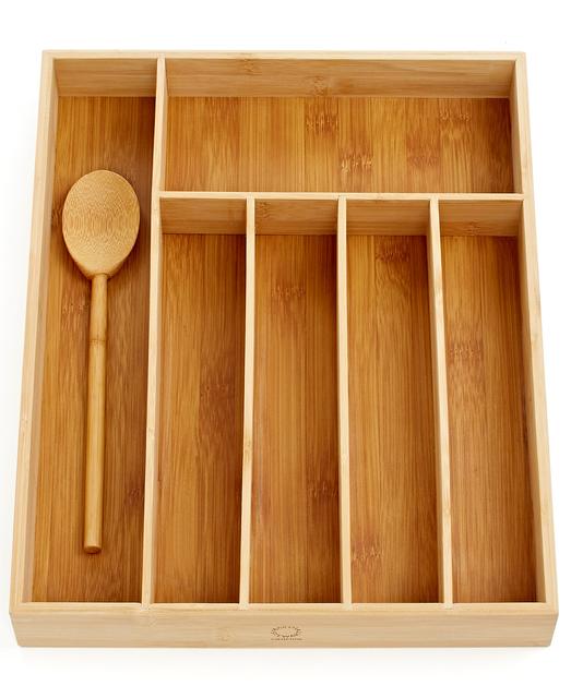 Martha Stewart Collection Bamboo Flatware Organizer