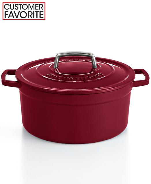 Martha Stewart Collection Collector's Enameled Cast Iron 6 Qt. Round Casserole