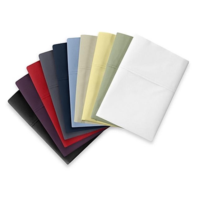 Wamsutta® Cool Touch Percale Olympic Queen Fitted Sheet in Grey