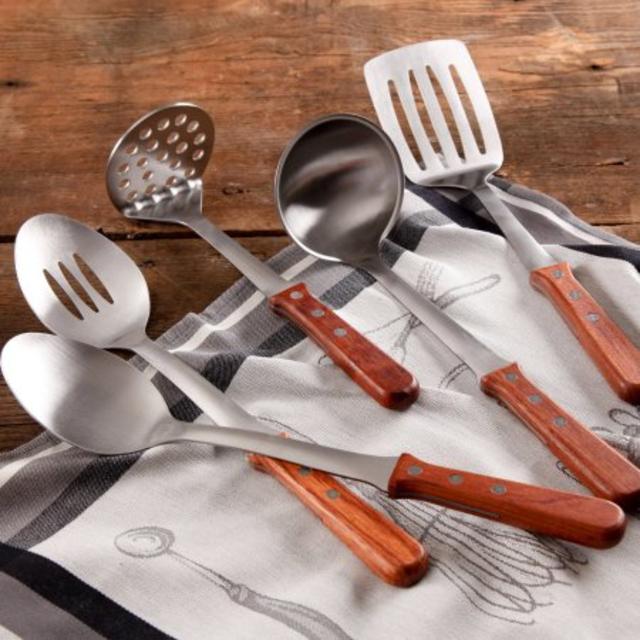 The Pioneer Woman Cowboy Rustic Kitchen Essentials 5-Piece Tool Set with Rosewood Handle
