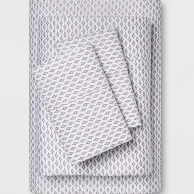 400 Thread Count Printed Performance Sheet Set - Threshold™ (gray ring, full size)