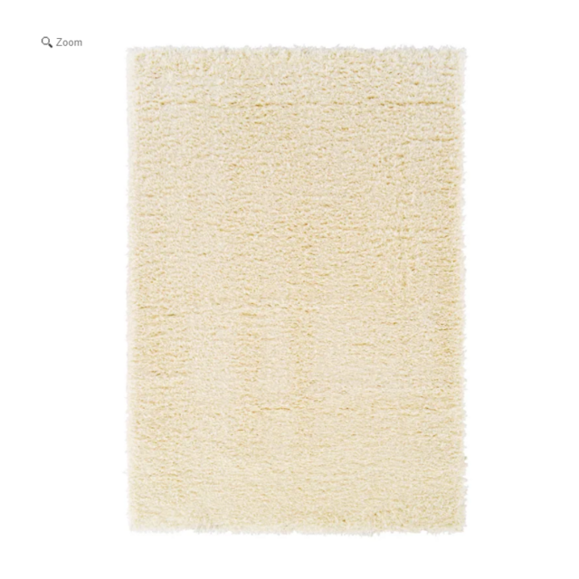 (C152) Solid Ivory Shag Rug, 5x7 | At Home