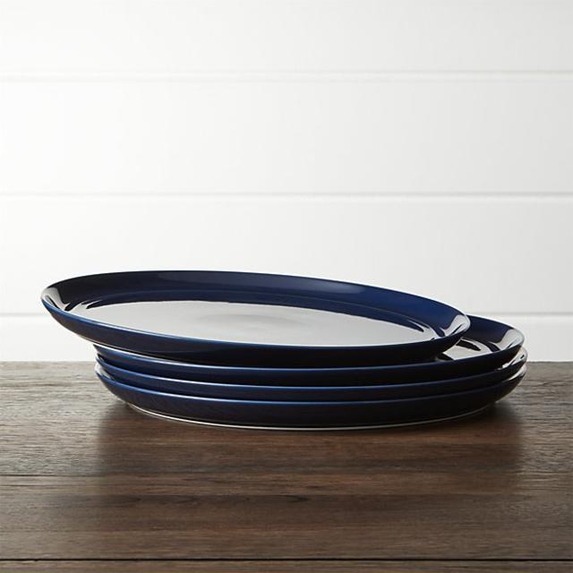 Hue Navy Blue Dinner Plates Set of Four