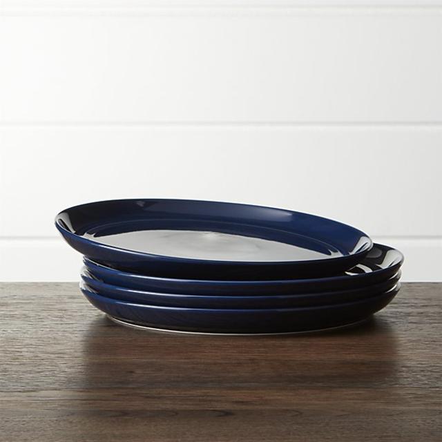 Hue Navy Blue Salad Plates Set of Four