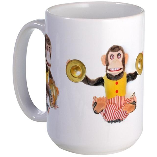 Monkey With Cymbals Large Mug