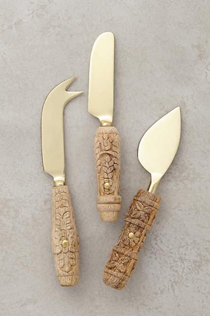 Carved Aurelian Cheese Knives