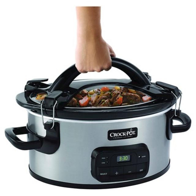 Crock-Pot® Single Hand Cook & Carry® 6-Quart Oval Slow Cooker, SCCPVZ600EC-S