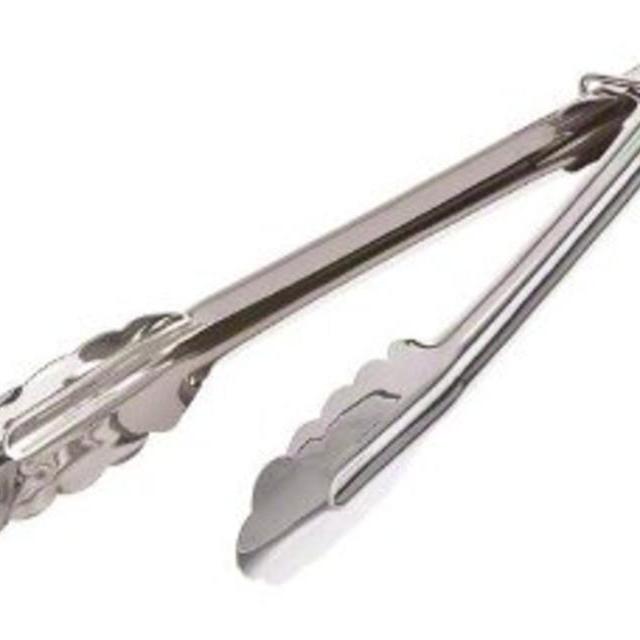 Update International ST-9LR Stainless Steel Spring Tongs with Locking Ring, 9-Inch