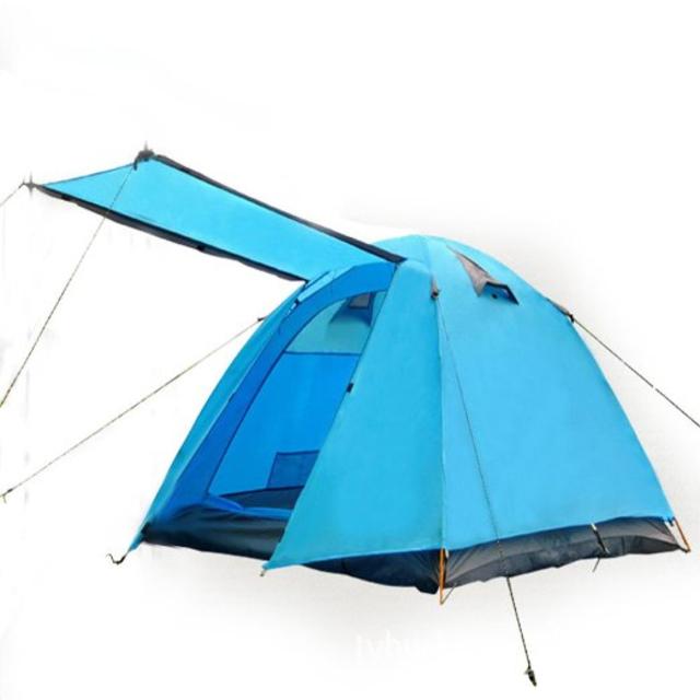 Droiee® Waterproof Instant Automatic Camping Tent 3-4 Person Tent Outdoor Double Layer Tent Light Blue with Carry Bag (Blue)