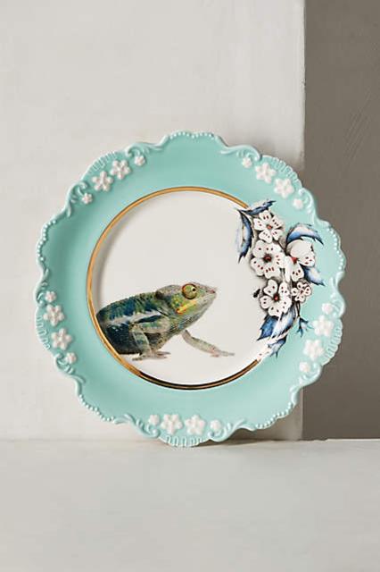 Nature Table Dessert Plate, Chameleon