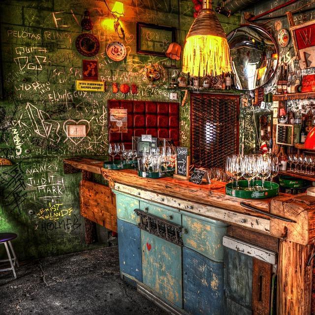 Cocktails at a Budapest Ruin Bar