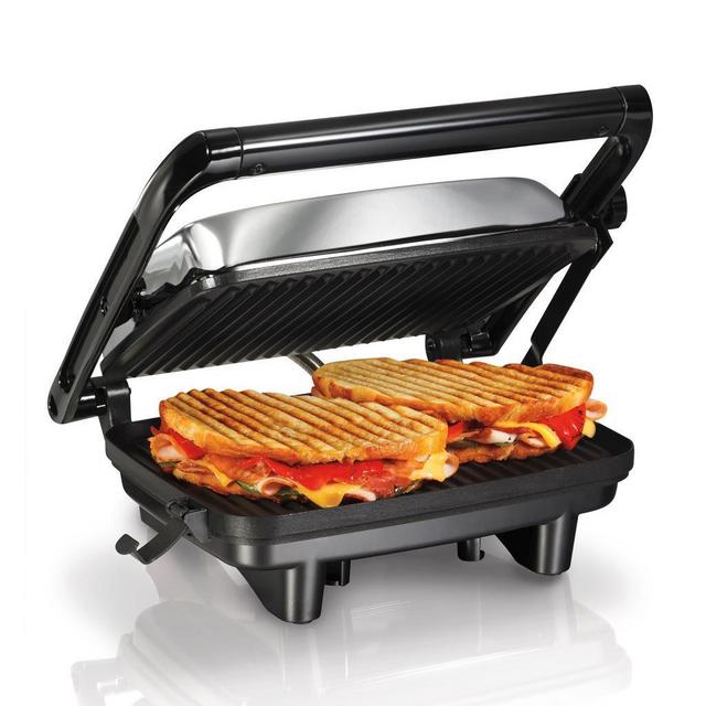 Hamilton Beach Sanduchera Gourmet con Rejilla Antiadherente 25.4 cm x 20.32 cm / 10" x 8"