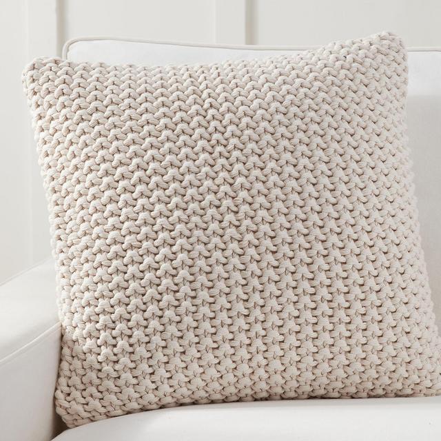 Bayside Seed Stitch Throw Pillow - Ivory