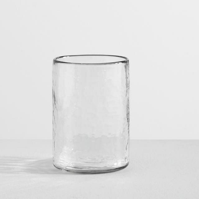 Hammered Tumbler Drinking Glasses, 15 oz., Set of 4 - Clear