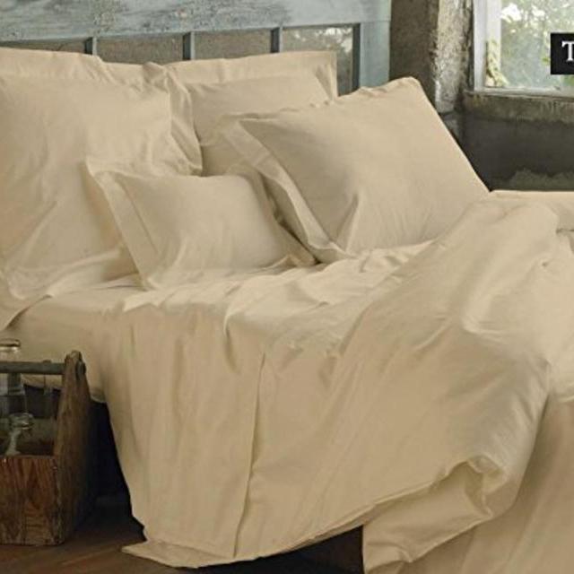 Egyptian Cotton, Italian Finish Egyptian Cotton bed Sheet Set from New York Rainbow comes with 15 Inches Deep Pocket, Enhance your sleeping experience now (Cal-King,Taupe)