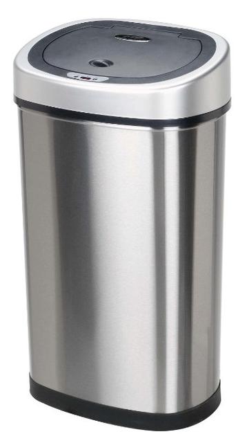 Nine Stars DZT-50-9 Infrared Touchless Stainless Steel Trash Can, 13.2-Gallon