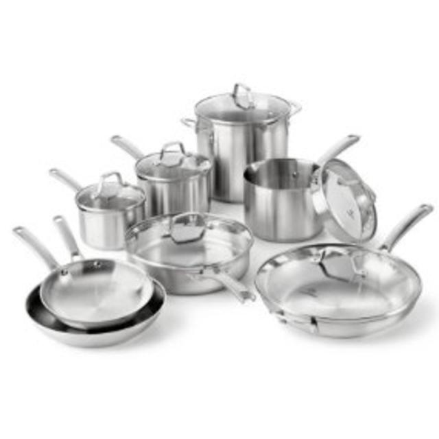 Calphalon Classic Stainless Steel Cookware Set, 14-Piece