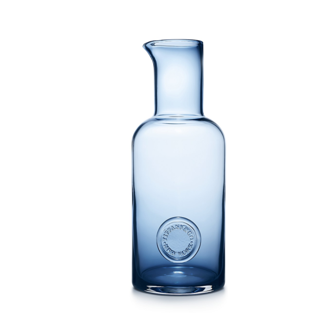 Tiffany Seal carafe in ink blue lead crystal. | Tiffany & Co.