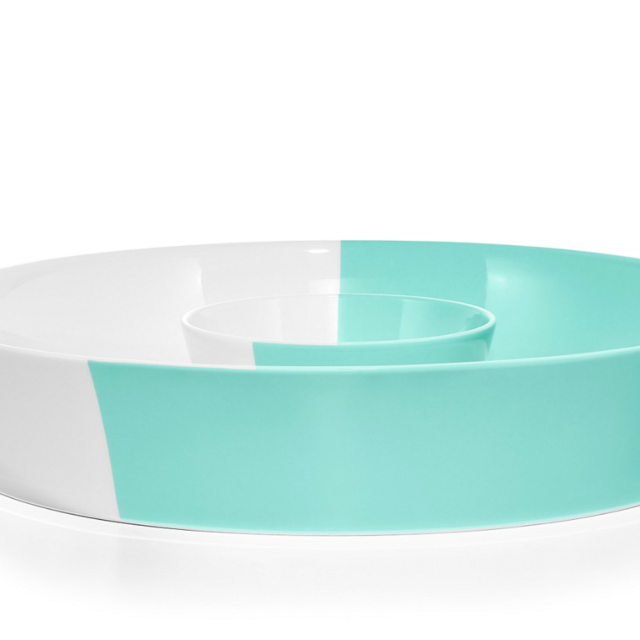Color Block two-piece serving set in bone china. | Tiffany & Co.
