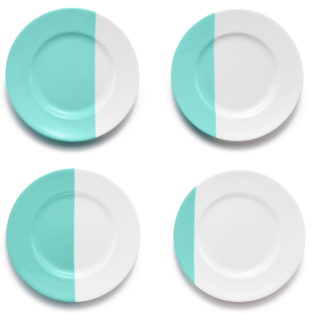 Color Block Cocktail Plates
