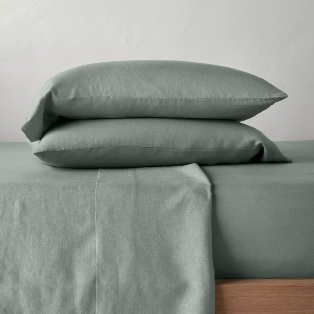 100% Washed Linen Solid Sheet Set - Casaluna™
