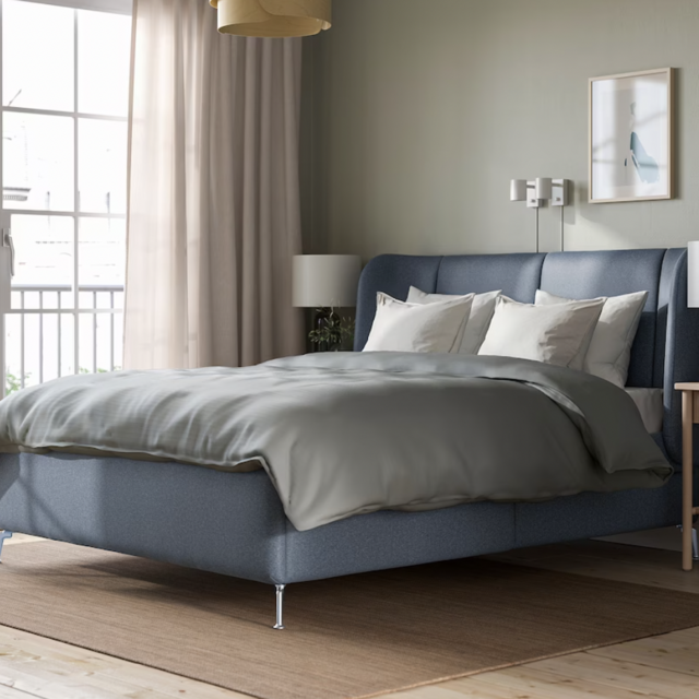 Upholstered storage bed