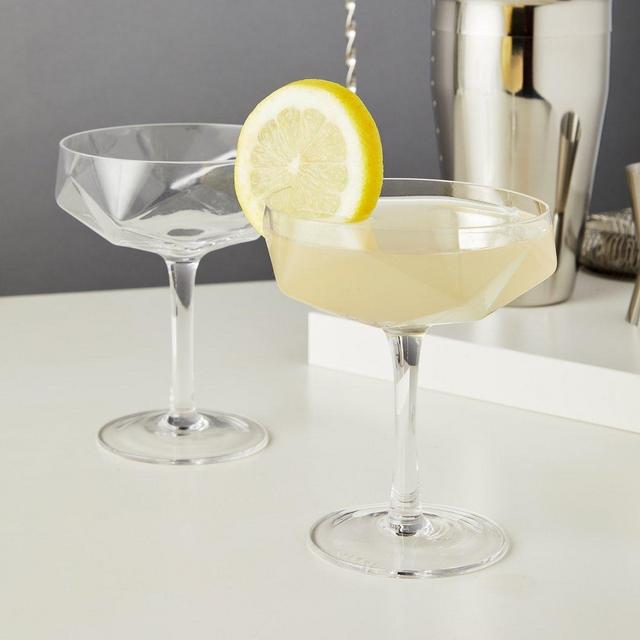 Raye: Faceted Crystal Coupe (Set of 4)