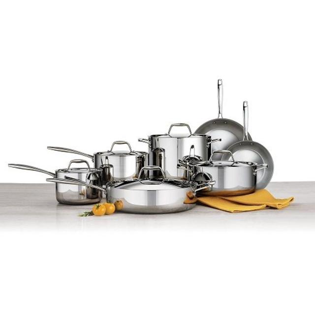 Tramontina Tri-ply Clad Stainless Steel Cookware Set - 12 Pcs. 18/10 Stainless Steel & Induction Ready