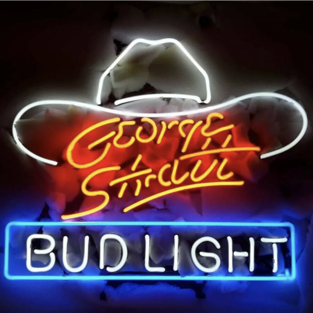 17"x14" Bud Light George Strait Neon Sign