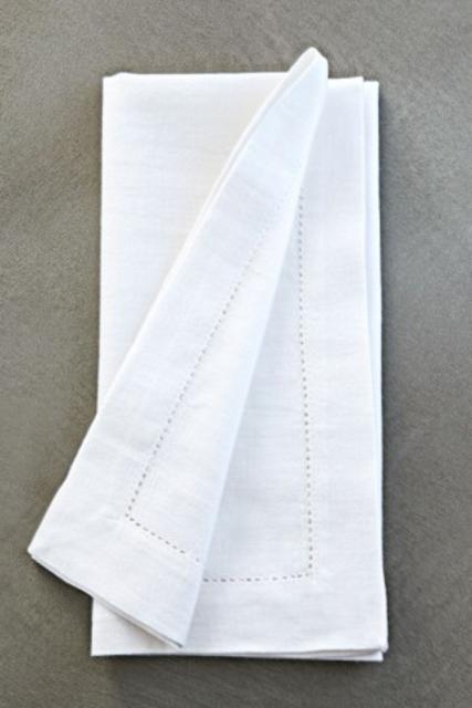 Mungo White Linen Napkins