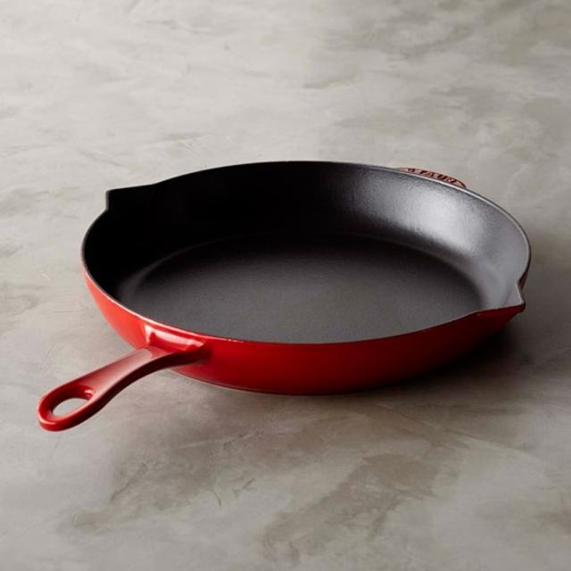 Staub Cast-Iron Fry Pan, 12", Cherry