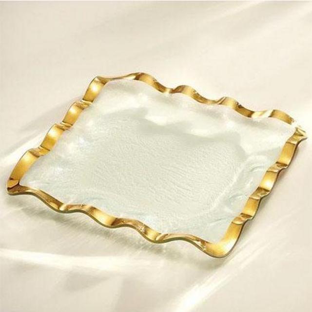 Annieglass Ruffle Square Tray