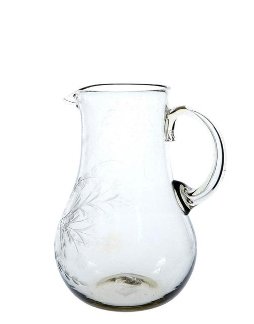 Clear Round Glass Pitcher